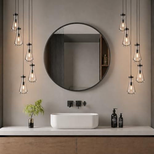 Raindrop Pendant Light Fixtures of 5 Lights (Black / 5 Head)