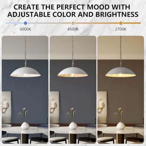 20" Modern Large Pendant Light (White / 20"-3 Pack)
