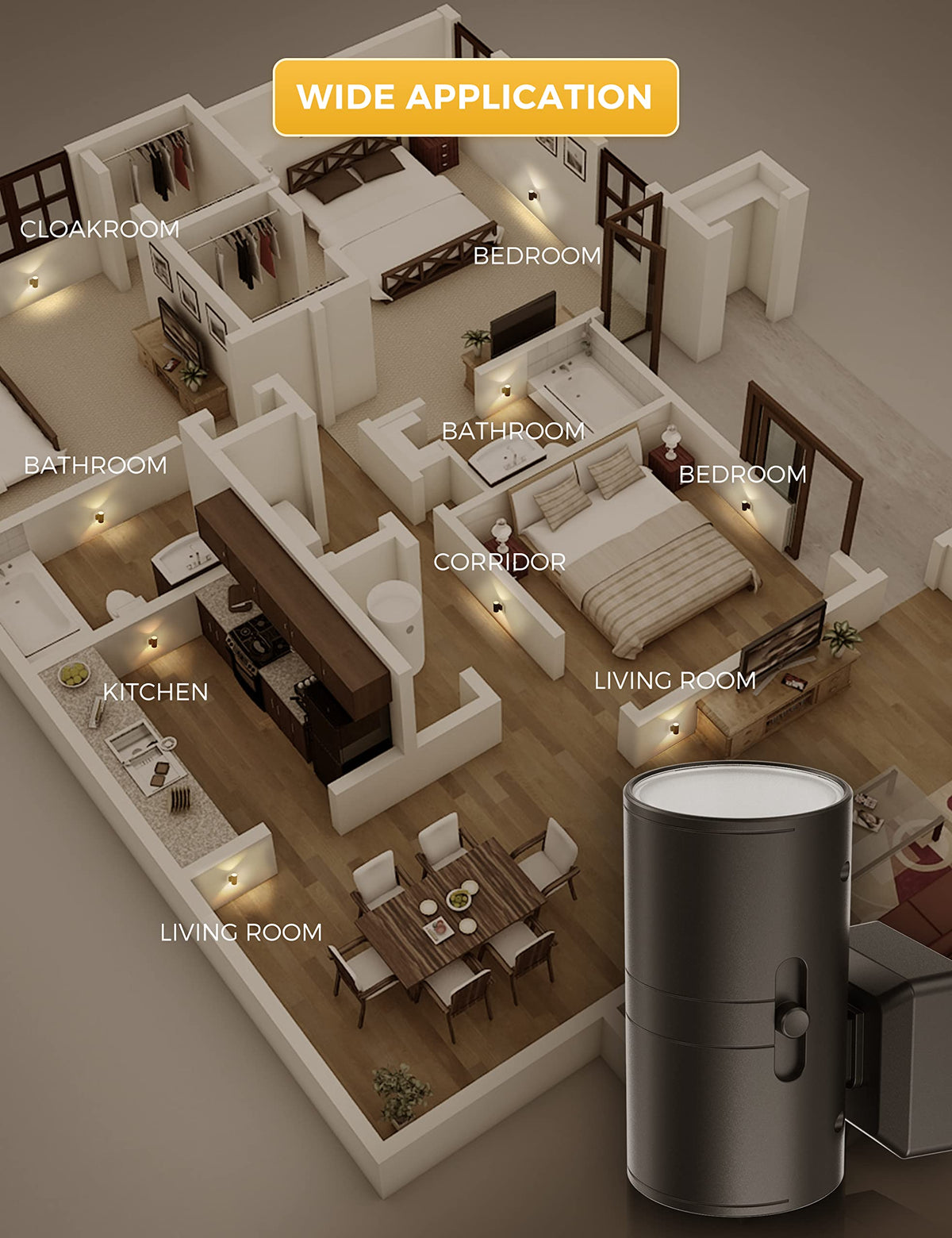 Night Light Plug in (3000K-soft white / 2 Pack)