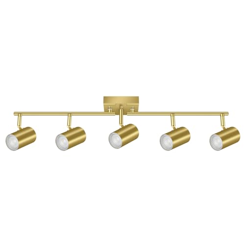 5 Light Track Lighting Fixtures Ceiling (5 light-gold)