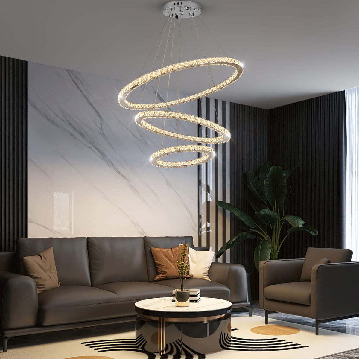 LED Chandelier (3 ring (12"-20"-28"))