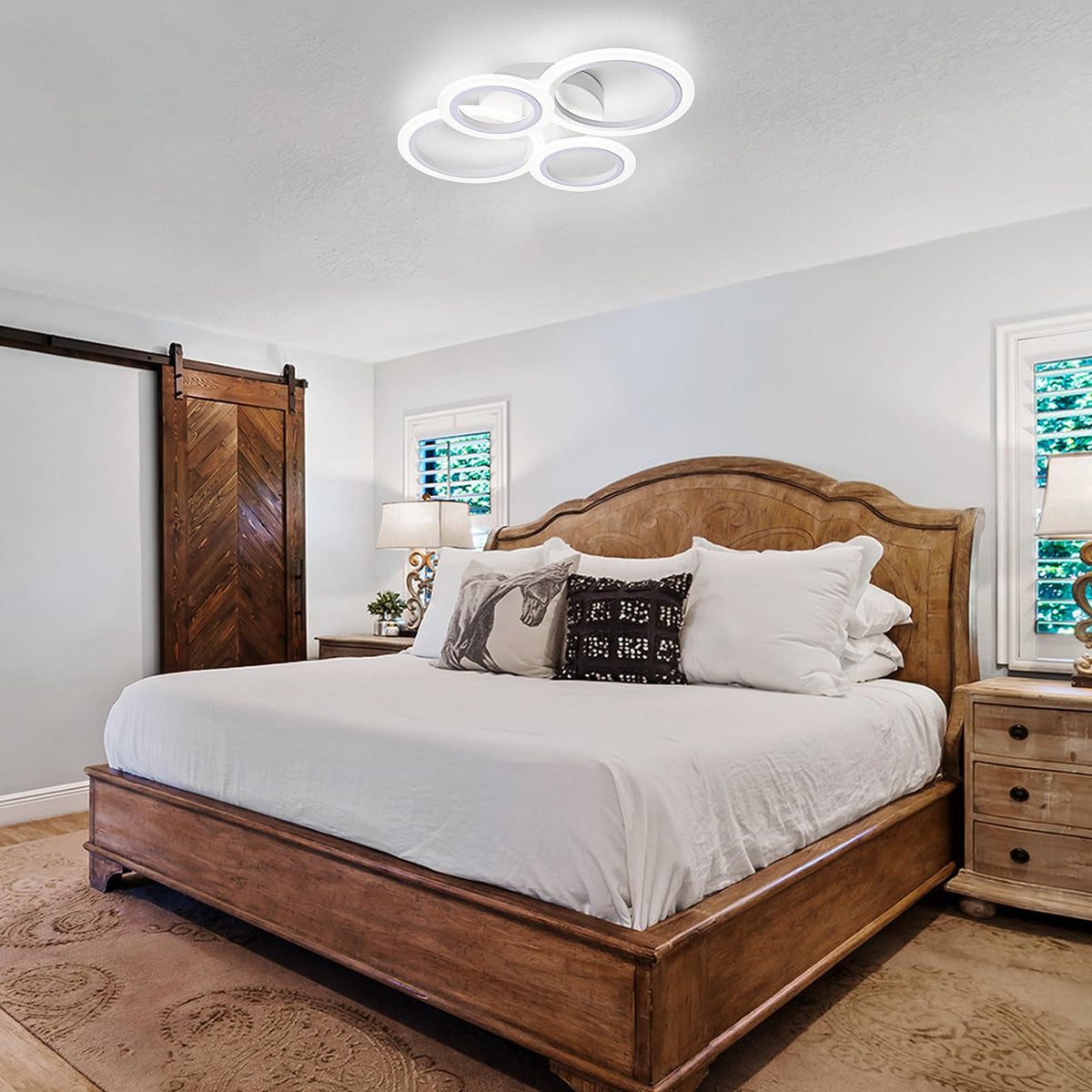 Modern LED Ceiling Light (4-Light / White)