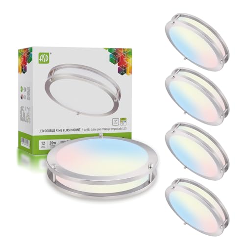 LED 12" Round Flush Mount Lighting (Brushed Nickel)