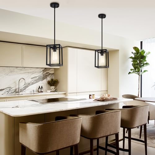 Farmhouse Pendant Light Fixtures (2 Pack)