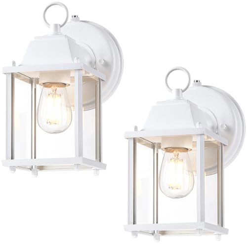 Outdoor Wall Light Fixture (White / 2-Pack D2D)