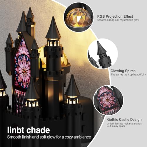 Night Lights Plug into Wall (Balck-Castle / 1 Pack)