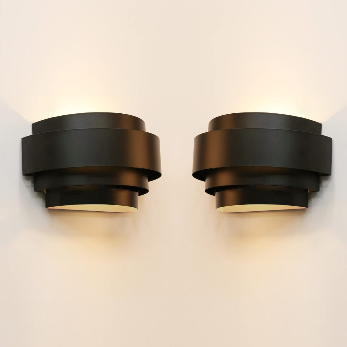 Modern Wall Light (Black 2PCS)