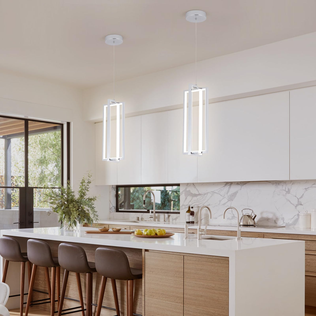 Modern Led Pendant Light Fixture (Chrome / 1 Pack)
