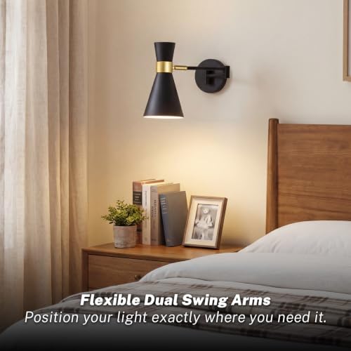 OSYNNIQ Wall Sconce Light with Adjustable Swing Arm for Bedside Reading (STYLE 2)