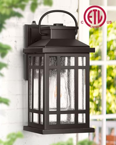 Outdoor Light Fixture (Oil-Rubbed Bronze / Dusk to Dawn Sensor-1 Pack)