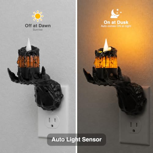 Halloween Ghost Hand Candle Night Light (Ghost Hand - Amber / 1 Pack)