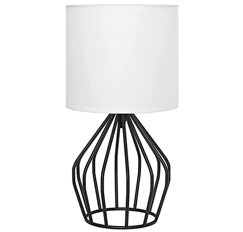 Modern Bedside Table Lamp (Black / White)