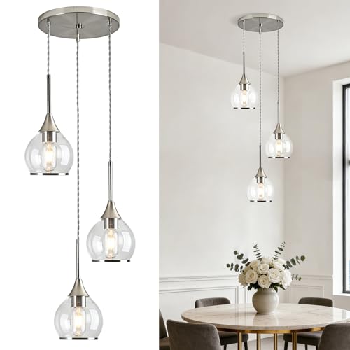 Island Light for Kitchen (Brushed Nickel / 3-Light-A)