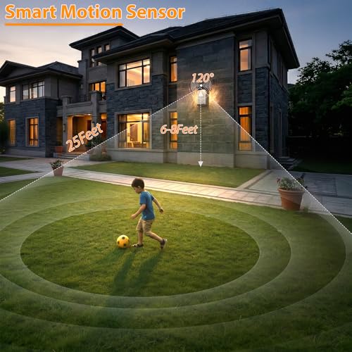 2 Pack Motion Sensor LED Outdoor Lights (Motion Sensor- 2 PACK / Black)