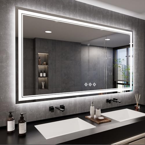 Bathroom Mirror (Front and Backlit / 72"L x 40"W)