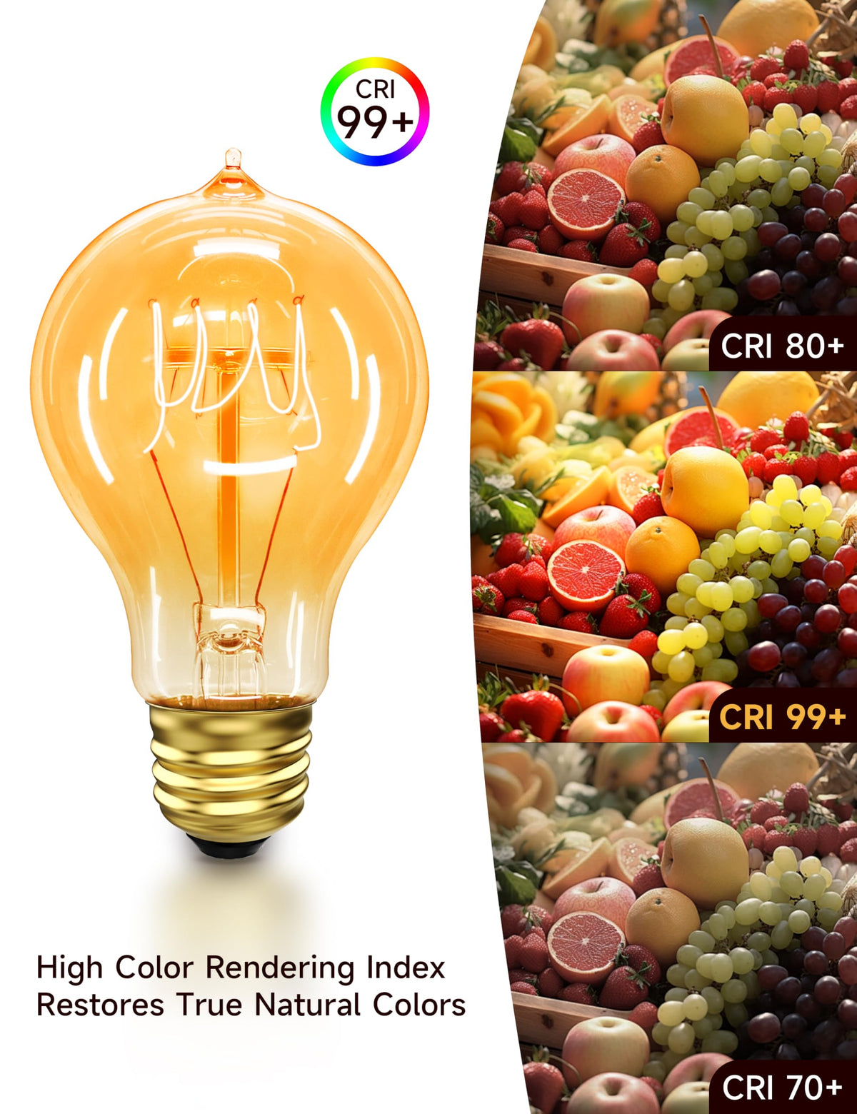 Incandescent Light Bulbs 60 Watt 2700K A19 E26