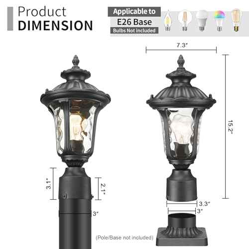 Outdoor Post Lights Fixtures Lamp Post Light Fixture 7X1P