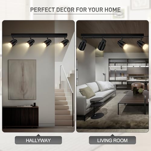 Plug in Track Lighting (Black / 23" 4-Light Track Lighting)
