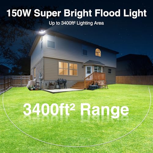 150W Motion Sensor Lights Outdoor for Outside (White)