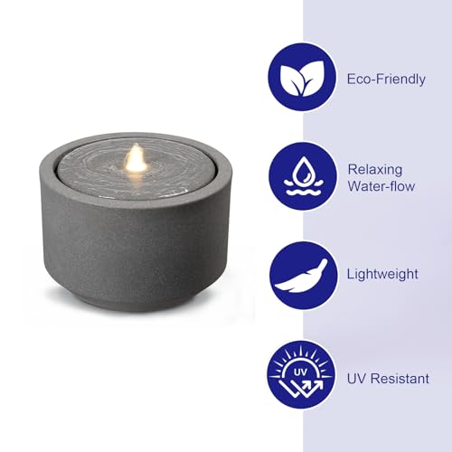 12.60” H Outdoor Water Fountain Made with Eco