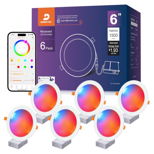 Smart Recessed Lighting 6 Inch (White - 6 Pack / 6 Inch)