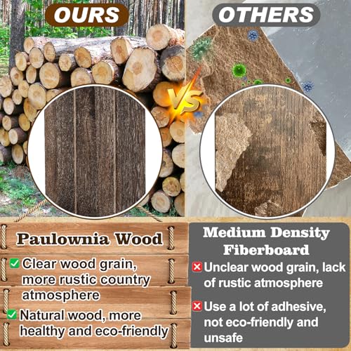 Handmade Wooden Candle Sconces Set of 2 Farmhouse Wall Decor (Brown / 5.3"L x 4.7"W x 16"H)