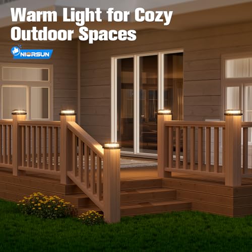 4x4 Post Solar Lights with 2 Modes (Black)