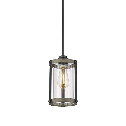 Pendant Lights Kitchen Island (Black - Wood Grain / 1-Light Pendant, 1 Pack)
