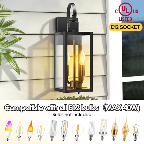 19inch Large Outdoor Wall Light with Closed Bottom (19in-dusk to dawn)