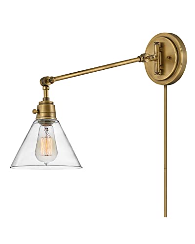 Arti Medium Swing Arm Single Light Wall Sconce (Heritage Brass)