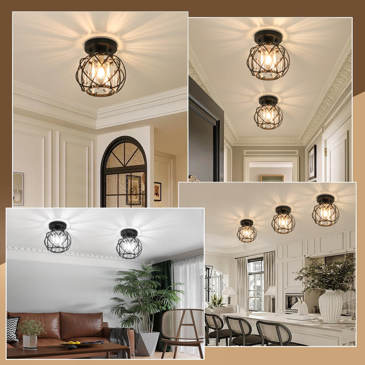 Hallway Ceiling Light fixtures (Black 1)
