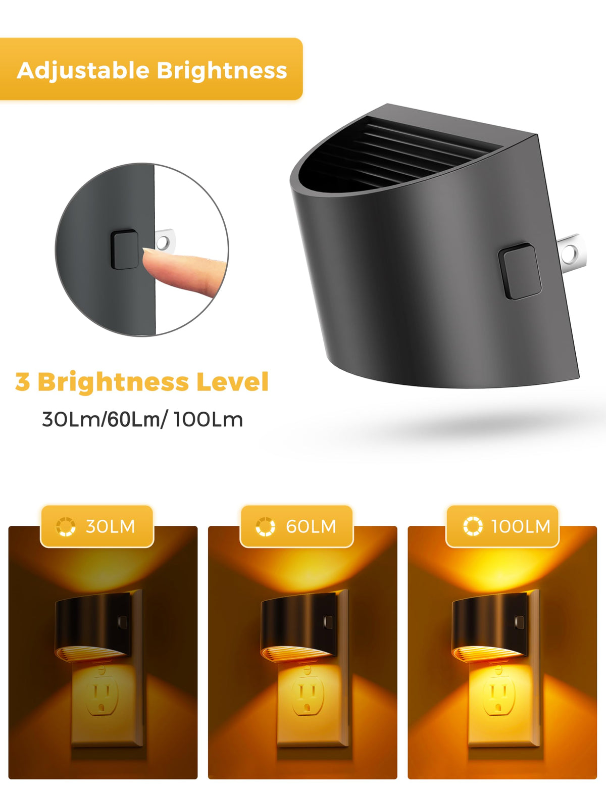 Night Light 2 Pack (Black)