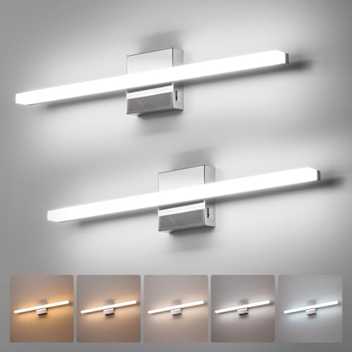 Vanity Light Fixtures for Mirror (5CCT-Not Dimmable / 24inch-2 pack)