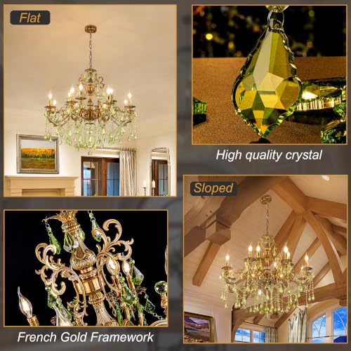Green Crystal Chandelier (Green Crystal / 34.45")