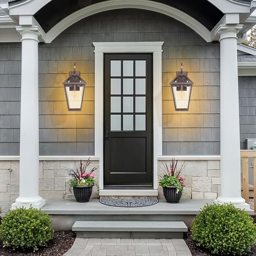 Large Outdoor Light Fixtures Wall Mount 21'' Waterproof Exterior Wall Lanterns Outdoor Lighting Oil (Oil-Rubbed Bronze- 1 PACK / Large)