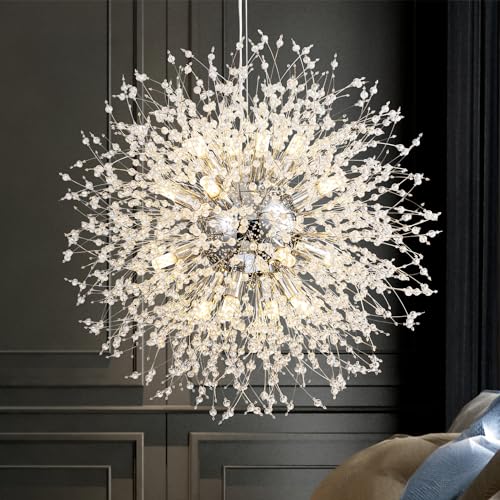 Modern Crystal Chandeliers Firework (Chrome / 16-Light (Semi-Flush Mount))