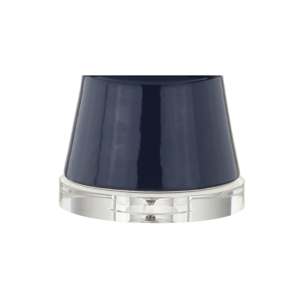 Julia Hourglass 28.5" Ceramic Bedside Table Lamp (Navy)