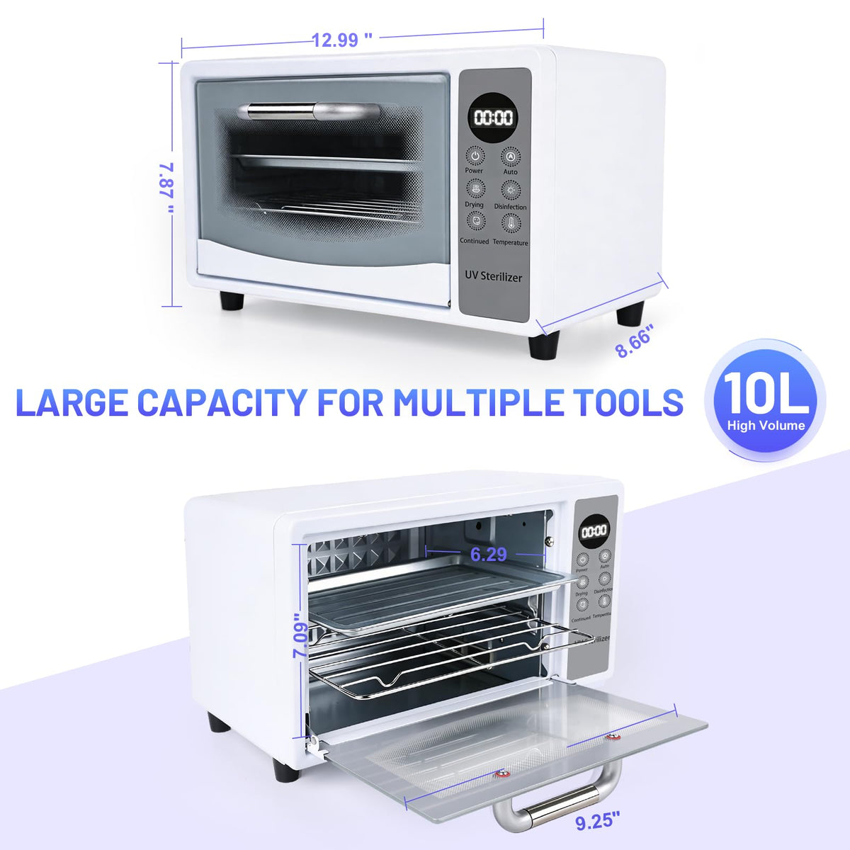10L Nail Dryer and Cleaning Cabinet (10L / Grey)