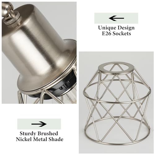 3 Light Track Lighting Fixture Ceiling Light Kitchen Brushed Nickel (Brushed Nickel / 3-Light-Cage)