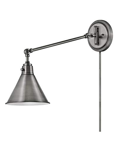 Arti Medium Arm Single Light Wall Sconce (Polished Antique Nickel)