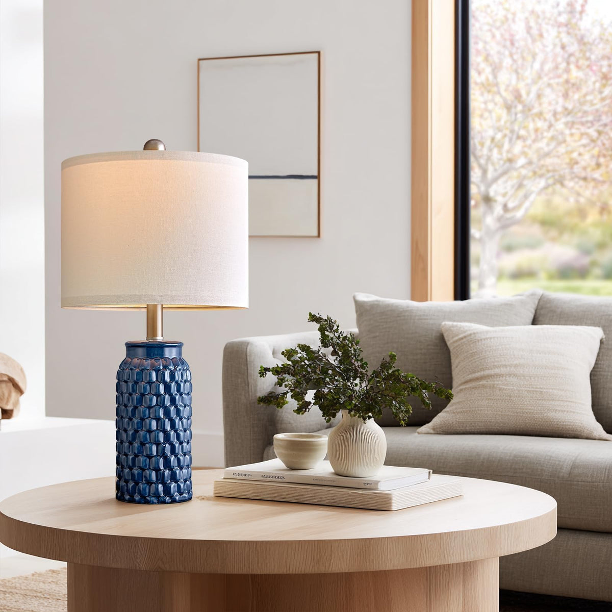 20.5" Small Bedside Lamps Set of 2 (20.5" Small - Blue)