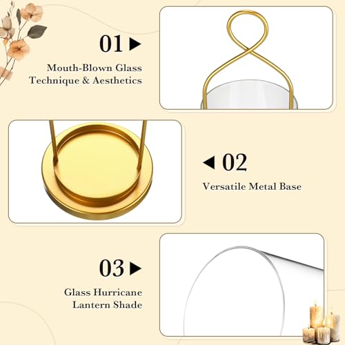 Set of 2 Gold Wall Candle Sconces Decor Wall Candle Holder for Pillar Candles (Gold)
