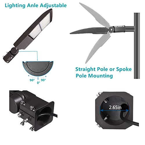 300W Dimmable LED Parkig Lot Light with Slip Fitter