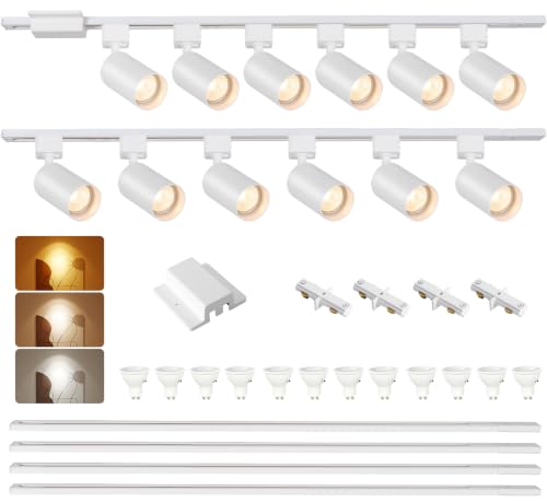 12FT LED Track Lighting Kit with 3 (White)