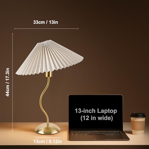 Small Pleated Table Lamp (Copper)