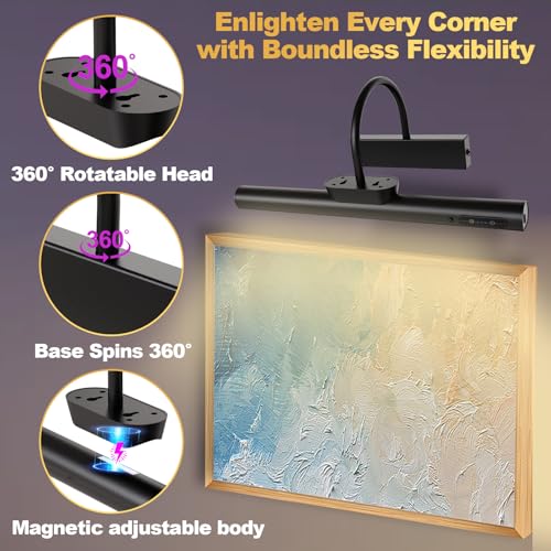 Dimmable Cordless Picture Light with Controller and Timer