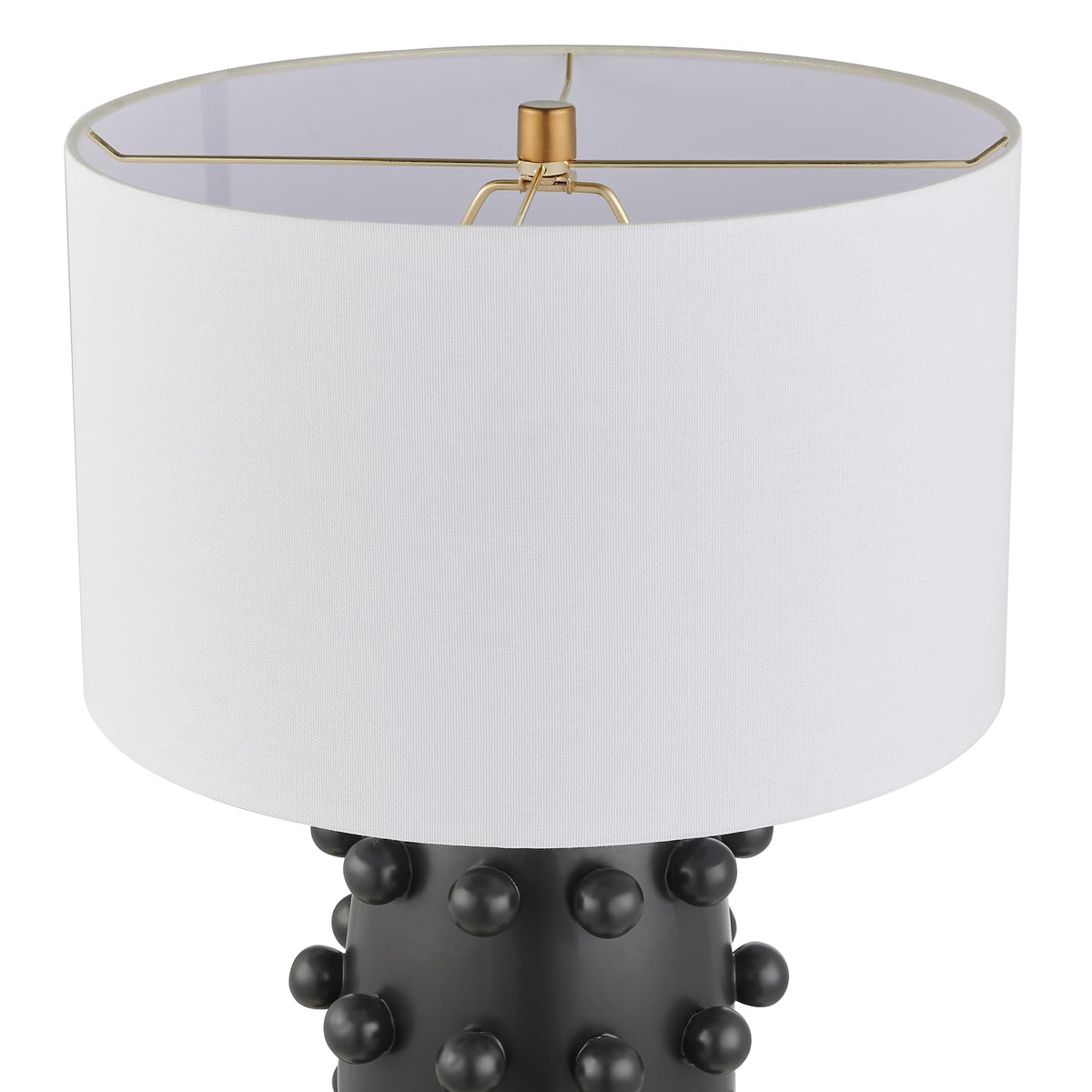 26" Modern 1 Light Table Lamp (Flat Black)