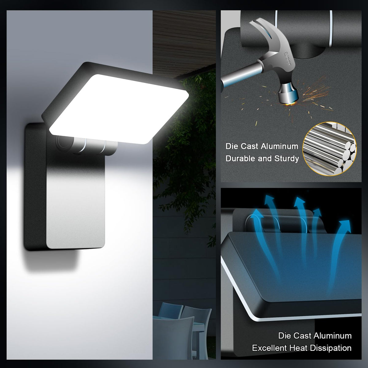 40W Modern Outdoor Wall Light (40W-5000K-1Pack)