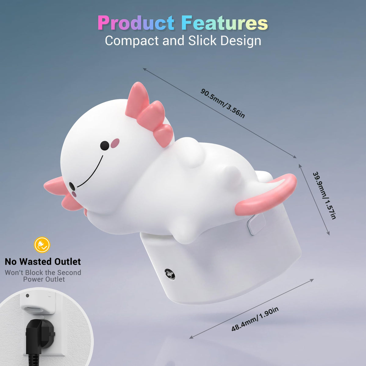 Night Light for Kids (Axolotl / 2 Pack)
