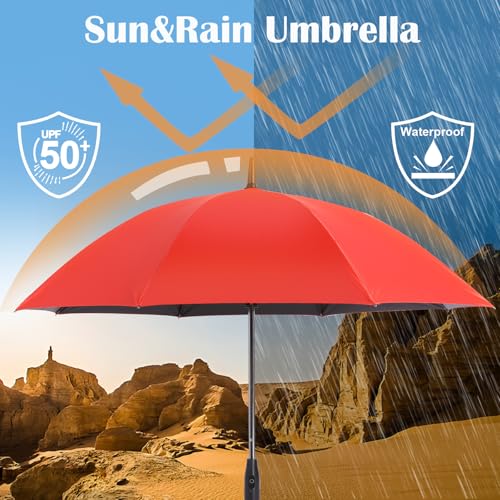 Rechargeable Umbrella with Fan 3 (Red)